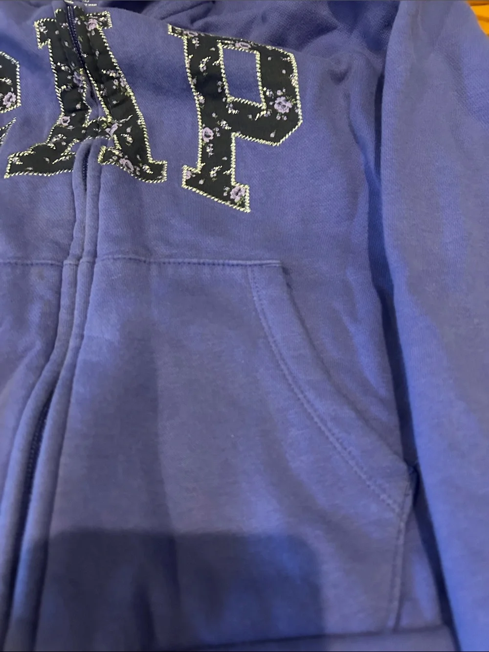 GAP Kids Purple Zip Hoodie with Logo